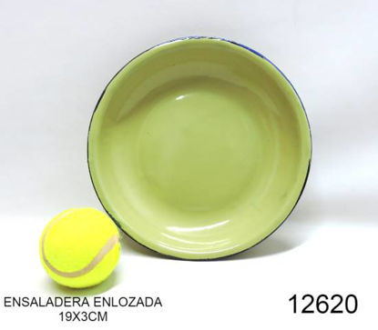 Imagen de ENSALADERA ENLOZADA VERDE 19x3CM 3.25